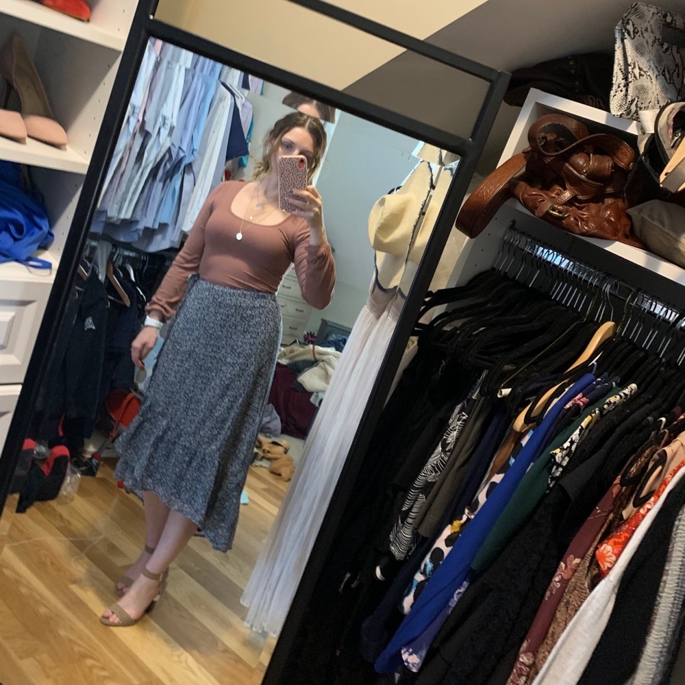 NWT A&F hi-low wrap midi skirt, Sz. 6